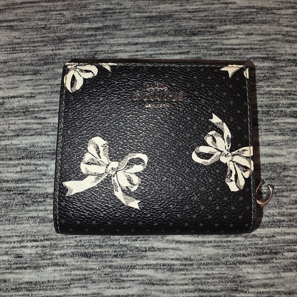 Coach Black Wallet with White Bow Accents - Picture 8 of 8